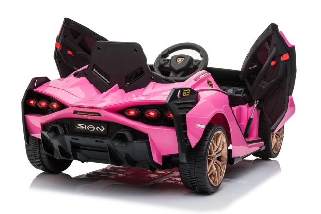 Lamborghini SIAN detské auto na batériu s ovládačom – Ružové