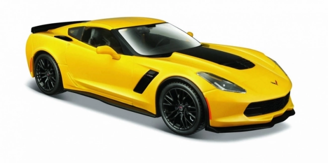 Model kovový Corvette Z06 1:24 žltý