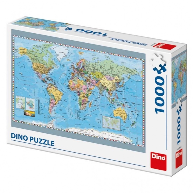 Puzzle Politická Mapa Sveta 1000 Dielikov