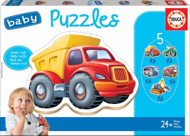 Educa detské puzzle vozidlá