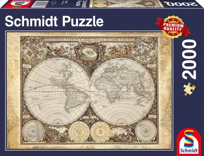 Historická mapa sveta Puzzle 2000 dielikov