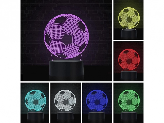 3D futbalová nočná lampa s diaľkovým ovládaním