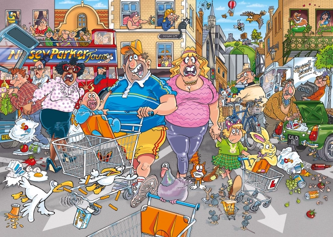 Jumbo Puzzle Wasgij: Šialenstvo strednej uličky 1000 dielikov