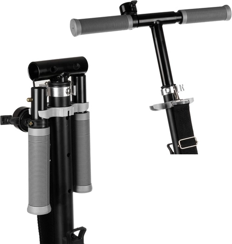 Skladacia mestská kolobežka pre deti s veľkými kolesami (200 mm) – sivá