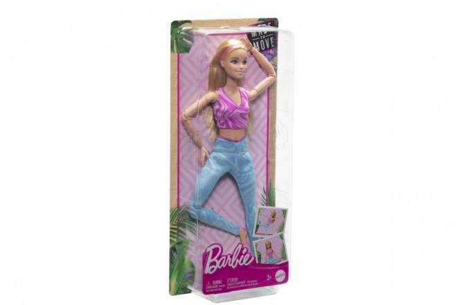 Barbie v pohybe - Blondínka s modrými legínami