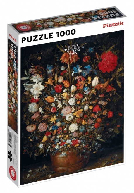 Piatnik puzzle Kvety v drevenej váze 1000 dielikov