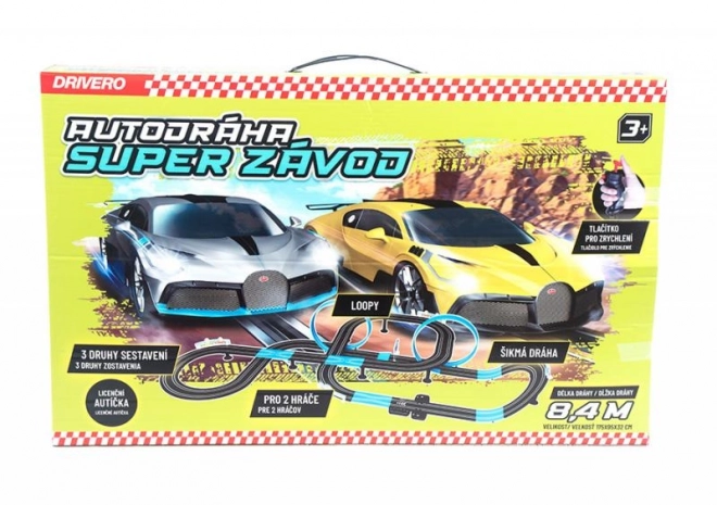 Autodráha Super Závod s licencovanými autíčkami Bugatti