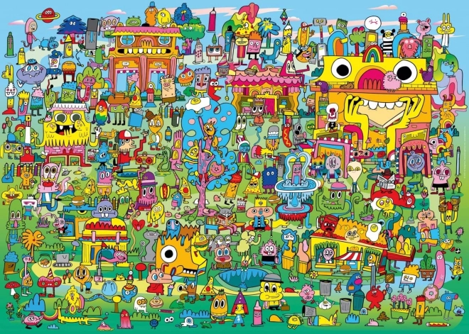 Puzzle Wioska plná Doodli