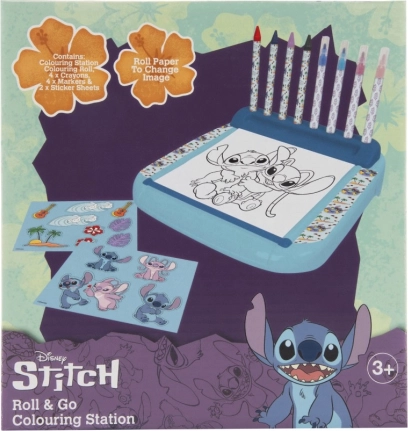 Stojan s omaľovánkami Lilo a Stitch a farbami