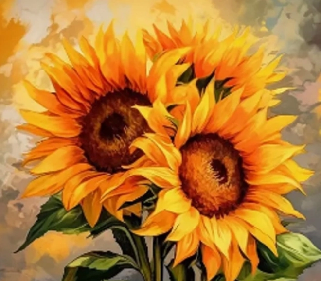 Diamantové maľovanie Slnečnice 30x40 cm
