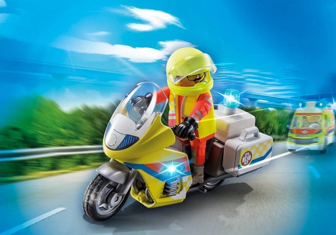 Záchranný motocykel PLAYMOBIL City Life so svetlom