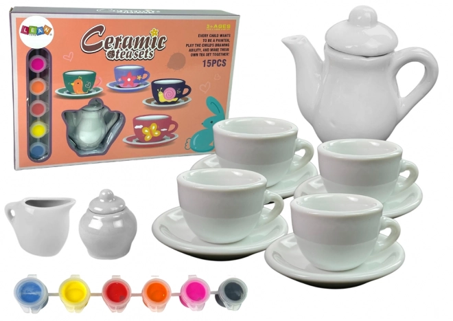 Čajový set DIY maľovanie porcelánu