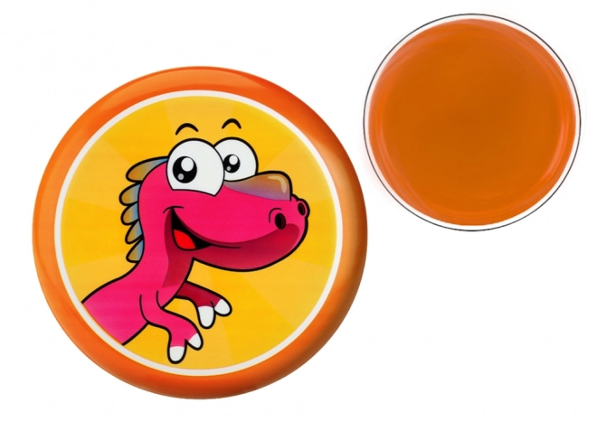 Lietajúci disk s dinosaurím motívom oranžový