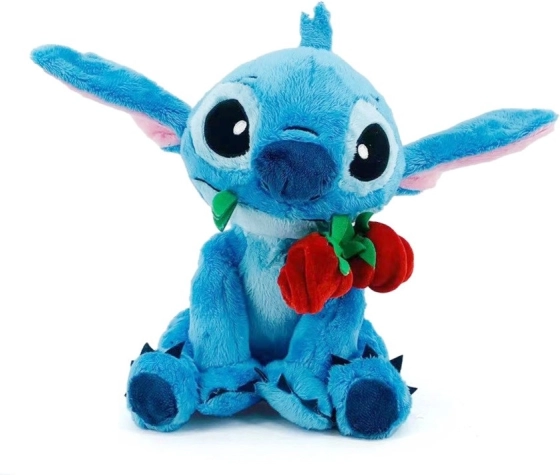 Maskot Disney Stitch s ružou 25 cm