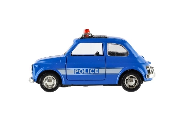 Retro policajné auto na spätné natiahnutie so svetlom