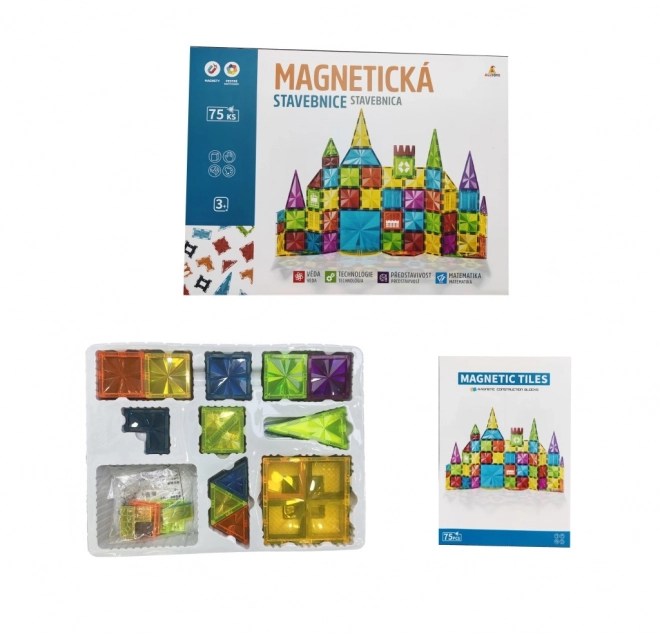 Magnetická stavebnica pre deti - 75 dielov