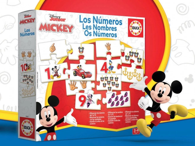 Edukačné puzzle Mickey a priatelia: Počítanie