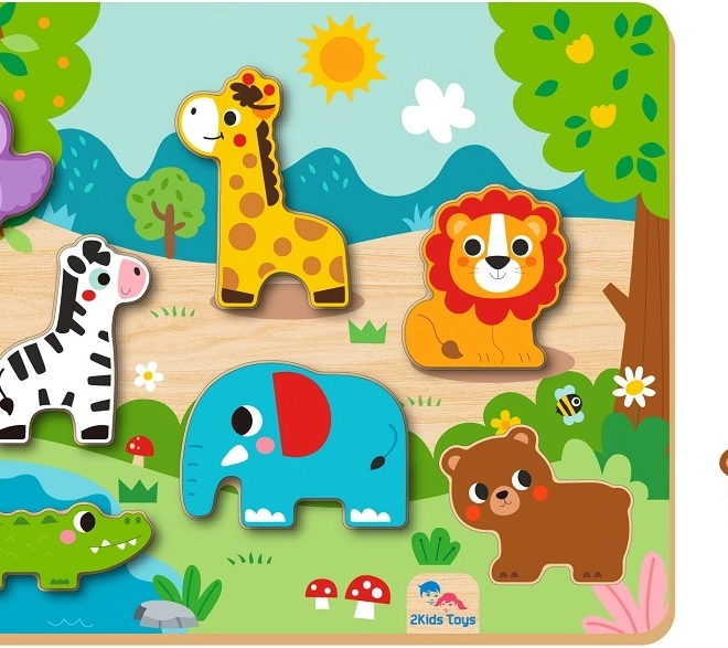 2Kids Toys vkladacie puzzle Zvieratká
