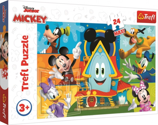 Puzzle Mickeyho Klubík: Mickey Mouse a Kamaráti Maxi 24 Dielikov