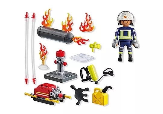 Hasič s vodnou pumpou Playmobil