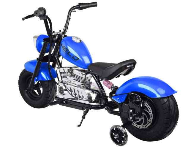 Elektrický chopper motocykl pre deti – Modrá