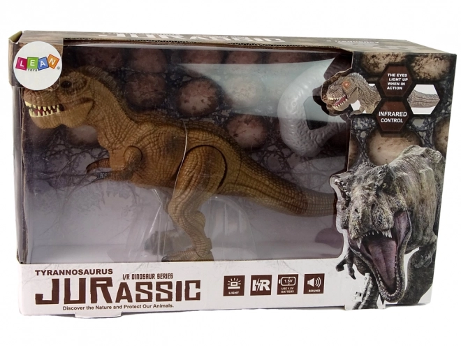 Diaľkovo ovládaný dinosaur Tyrannosaurus Rex hnedý