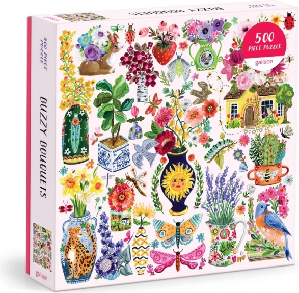 Galison puzzle Kvety plné života 500 dielikov