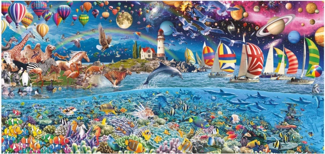 Panoramatické puzzle Život 3000 dielikov