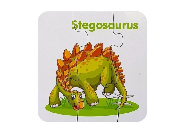 Edukativne puzzle s dinosaurami v angličtine