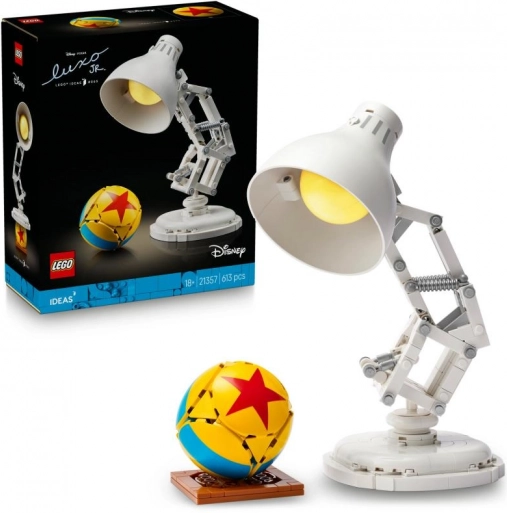 LEGO Ideas Disney Pixar Luxo Jr. – pohyblivá zberateľská lampa s loptou
