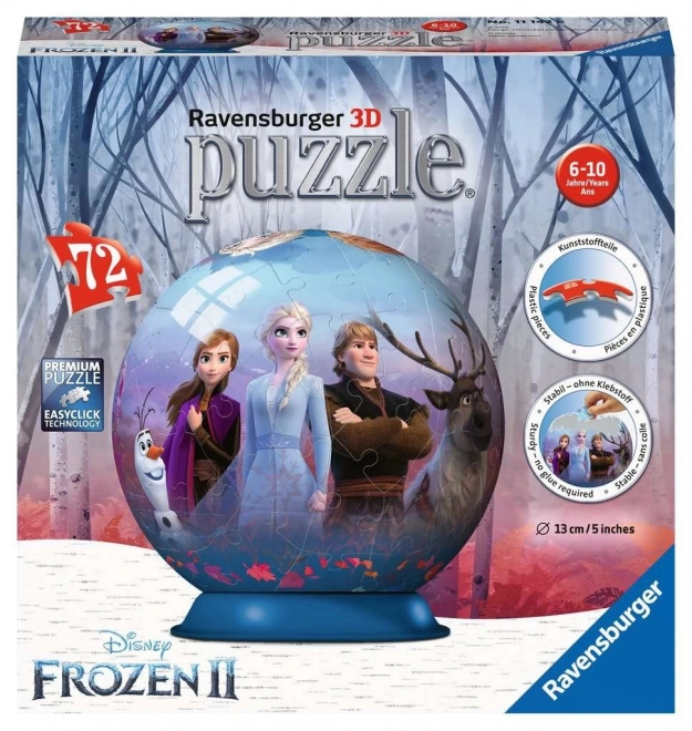 Ravensburger 3D Puzzleball Ľadové kráľovstvo 2, 72 dielikov