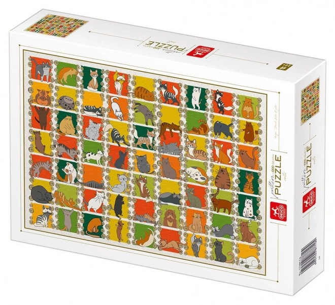 Puzzle Vzorník: Mačky 1000 dielikov