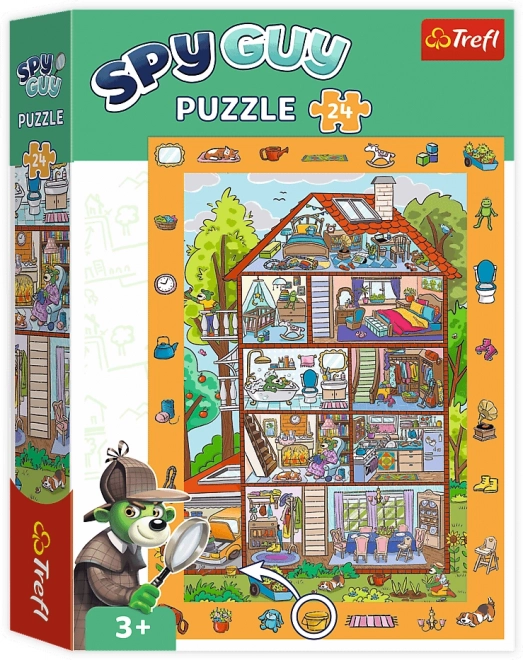 Trefl: Puzzle pozorovacie 24 dielikov - Spy Guy - doma