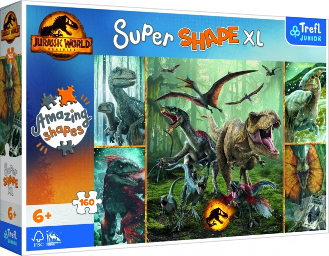 Trefl Puzzle Super Shape XL Jurský svet: Neobvyklí dinosaury 160 dielikov