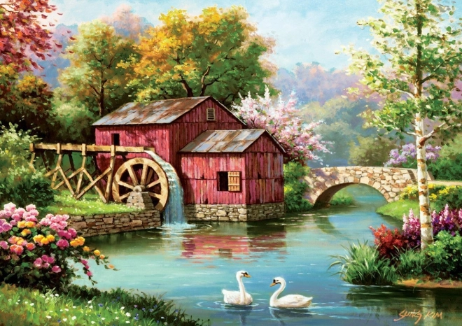 Puzzle Starý červený mlyn 1000 dielikov