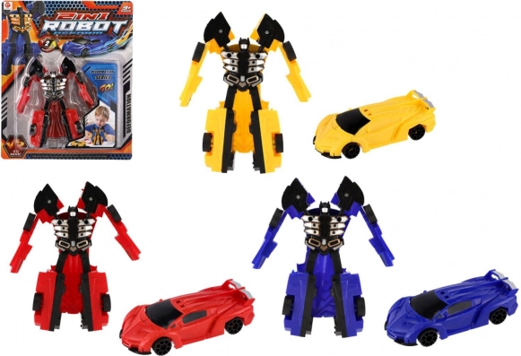 Transformujúci robot – auto 14 cm, plast, 3 farby
