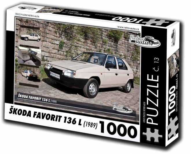 Retro-Auta Puzzle Škoda Favorit 136 L (1989) 1000 dielikov