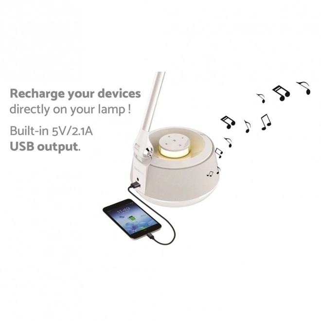 Stolová LED lampa s reproduktorom