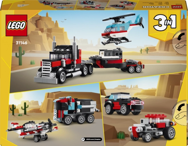 Lego Creator 3 v 1 Nákladné Vozidlo a Helikoptéra