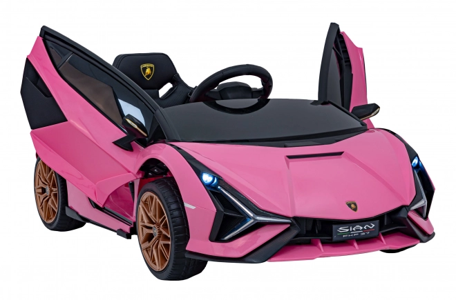 Lamborghini SIAN detské auto na batériu s ovládačom – Ružové