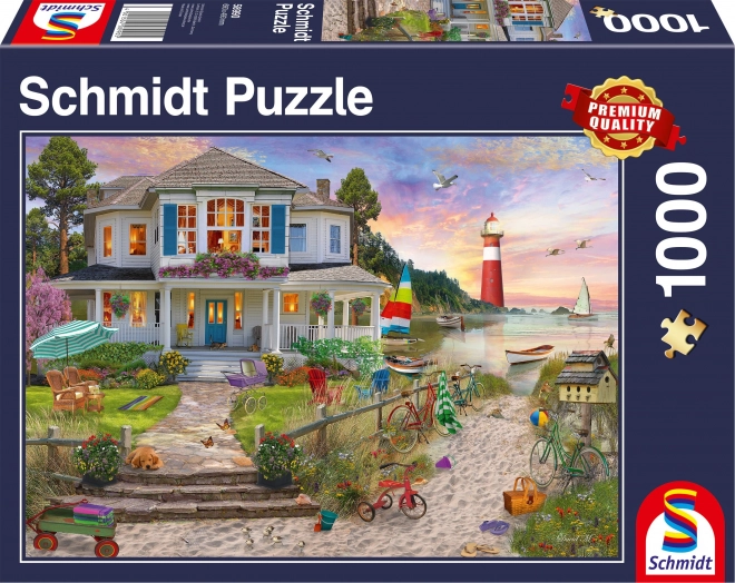 Puzzle Dom na pláži 1000 dielikov