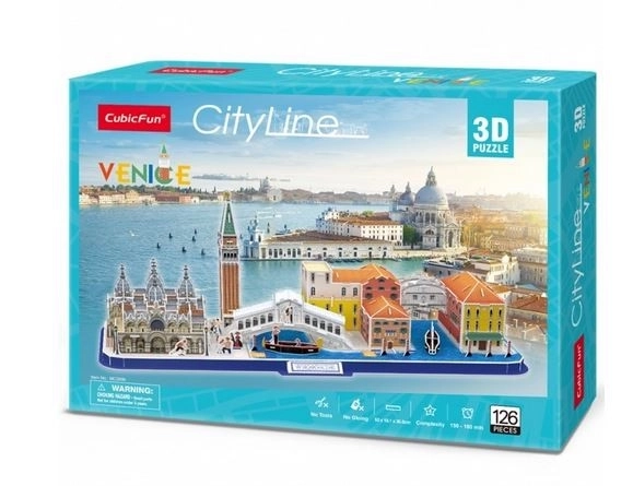 3D Puzzle City Line Benátky