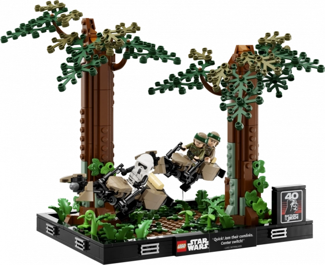 Lego Star Wars Honička spídrů na planéte Endor – diorama