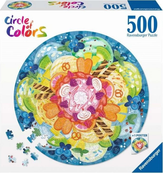 Ravensburger puzzle 500 dielikov - Paleta farieb. Zmrzlina