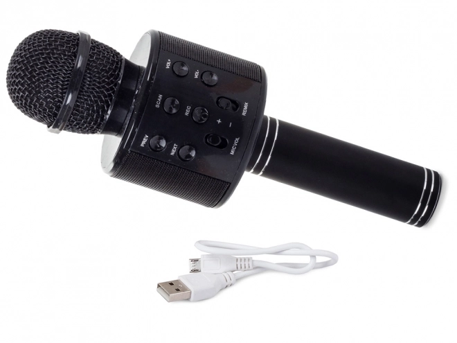 Bezdrôtový Bluetooth mikrofón a reproduktor pre karaoke s hlasovým modulatorom