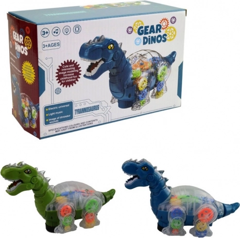 Dinosaurus so svetlom a hudbou na batérie