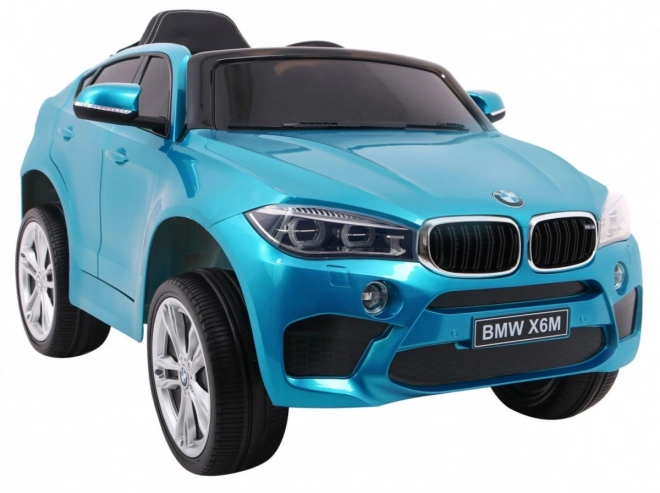 BMW X6M Elektrické autíčko pre deti červené s lakom a diaľkovým ovládačom – Modré