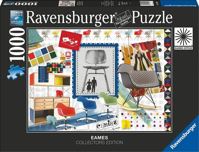 Ravensburger - Puzzle 1000 dielikov: Eames Design Classics Stoličky