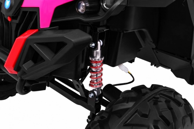 Detský kočík SuperStar ružový + pohon 4x4 + diaľkové ovládanie + batožinový priestor + MP3 LED + zámok dverí