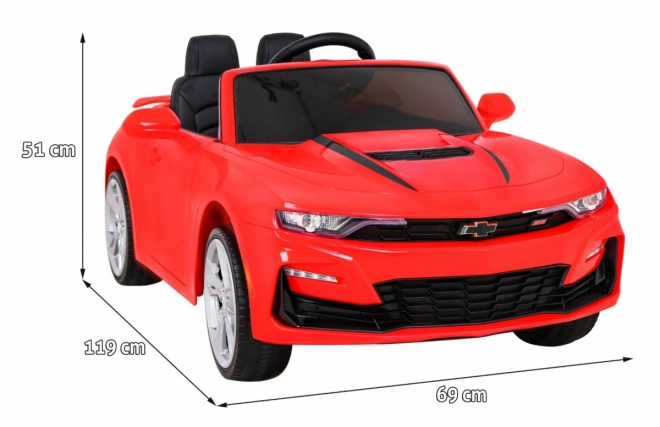 Chevrolet Camaro 2SS s batériou + diaľkové ovládanie + EVA kolesá + ľahké štartovanie + zvuky a osvetlenie – Červená